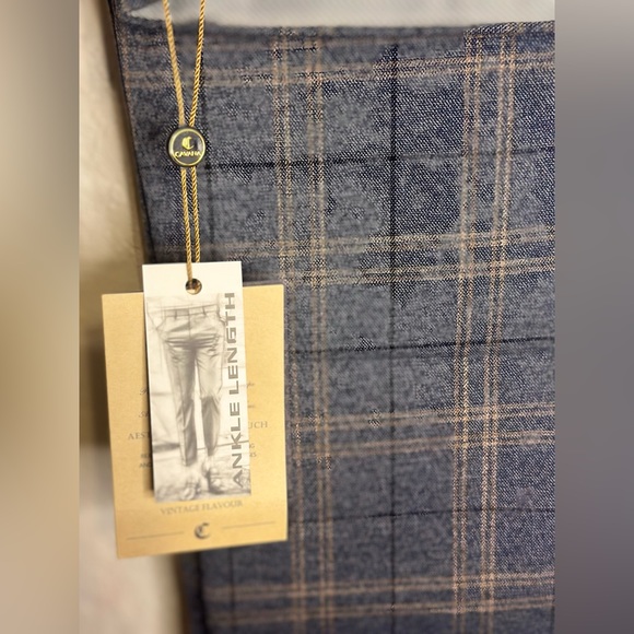 Cavana Men Slim Fit Checked Trouser - Picture 3 of 10